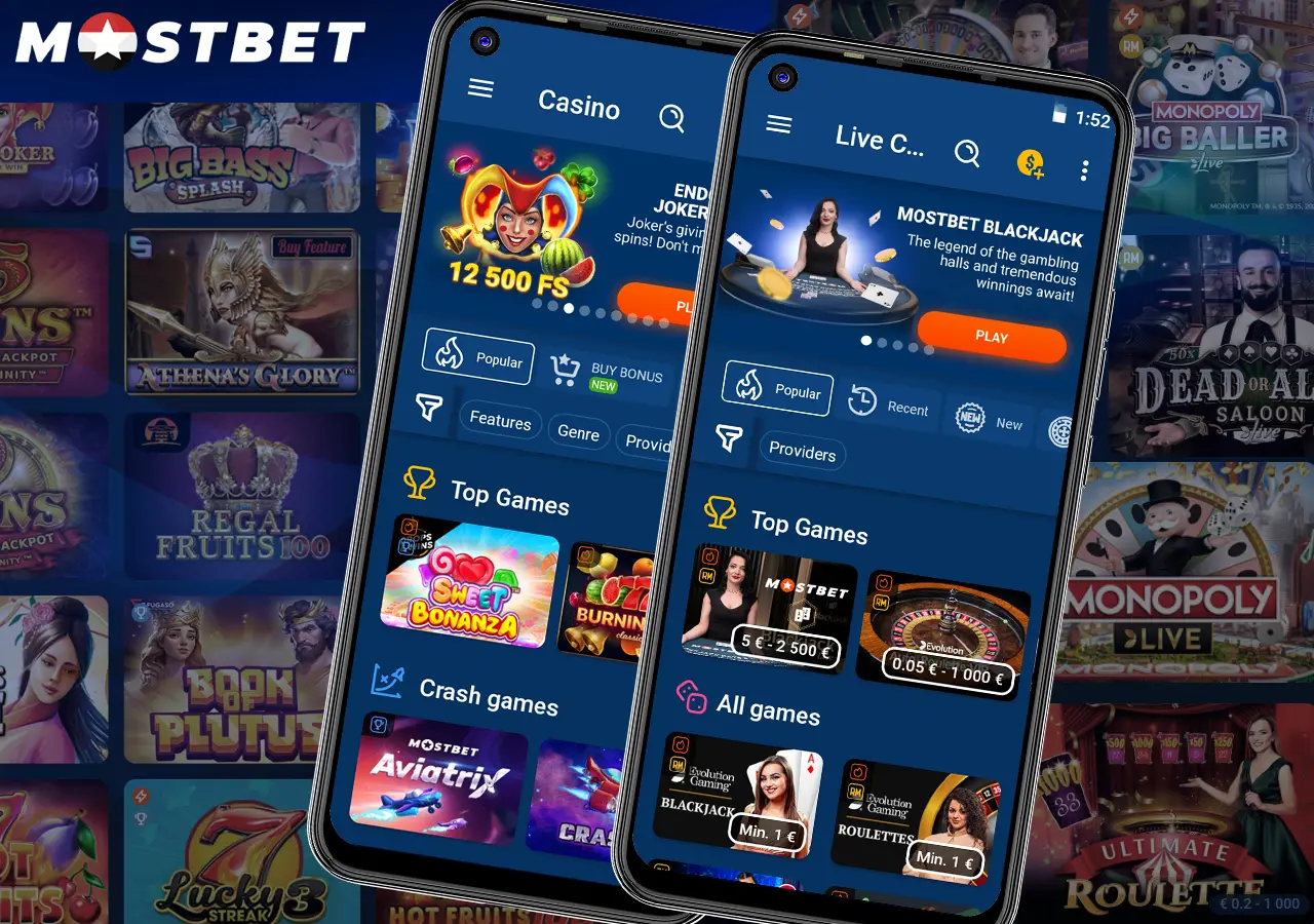 كازينو Mostbet على الهاتف